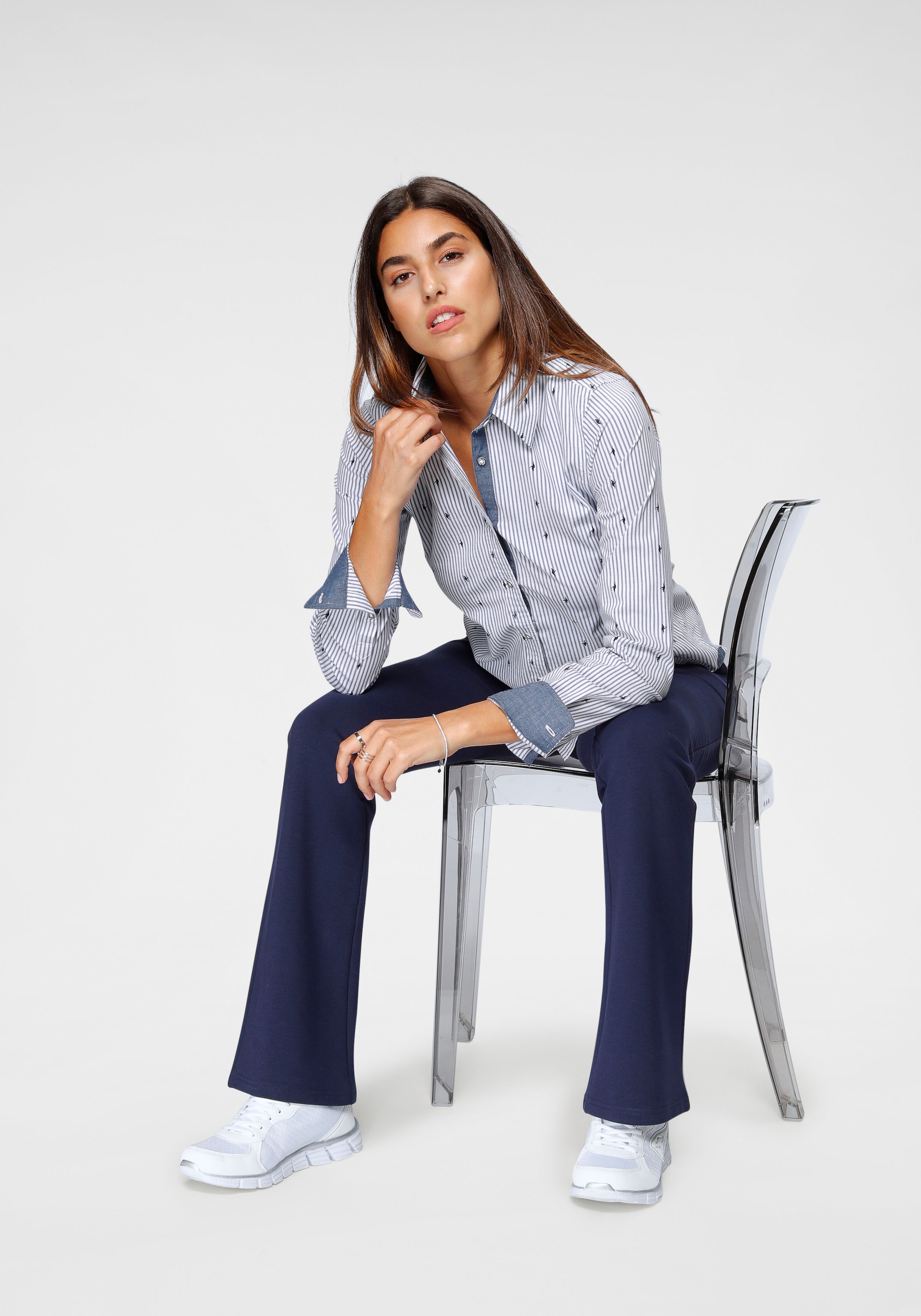 KangaROOS Hemdbluse mit kontrastfarbenen Details