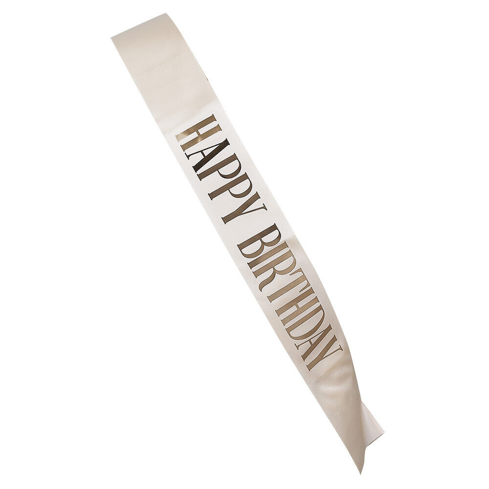 Bandeau anniversaire Happy Birthday rose ou bleu L160cm