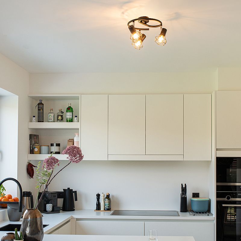 Art deco spot zwart draai- en kantelbaar 3-lichts - Mosh