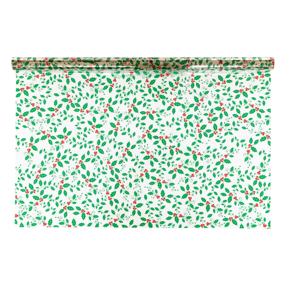 PAPIER CADEAU TRANSPARENT IMPRIME 200X70CM