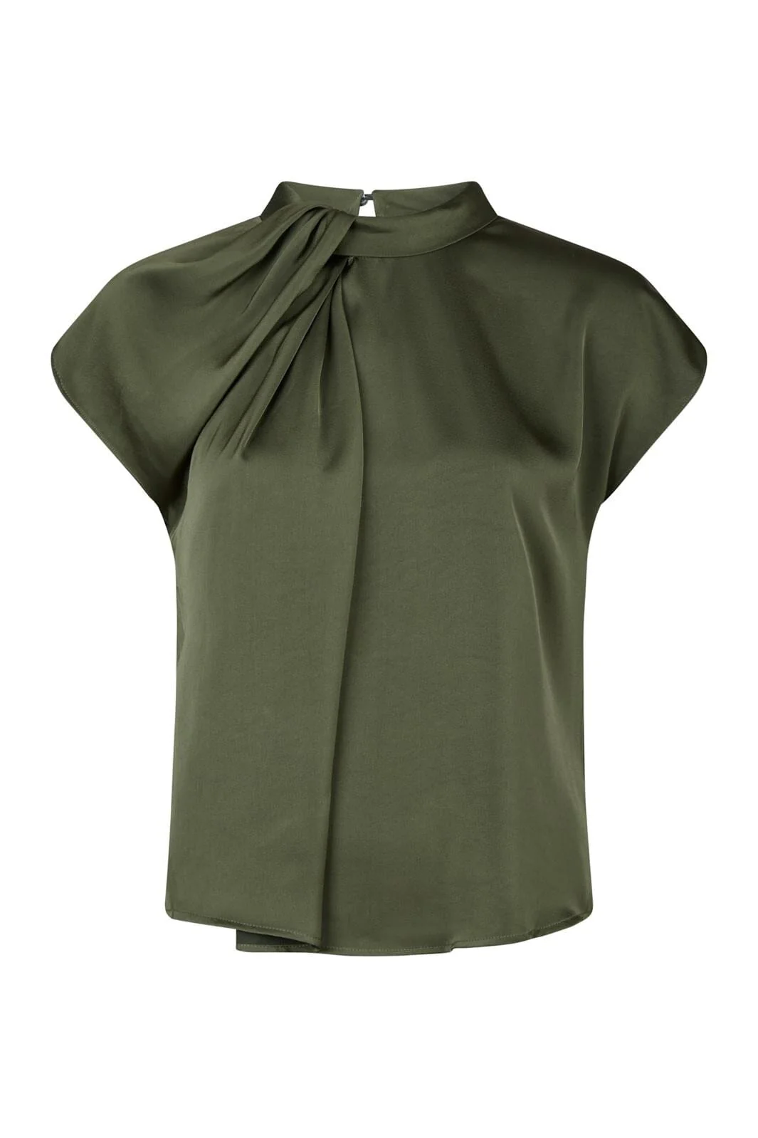 Neo Noir Fleur Drapy Satin Blouse 160990