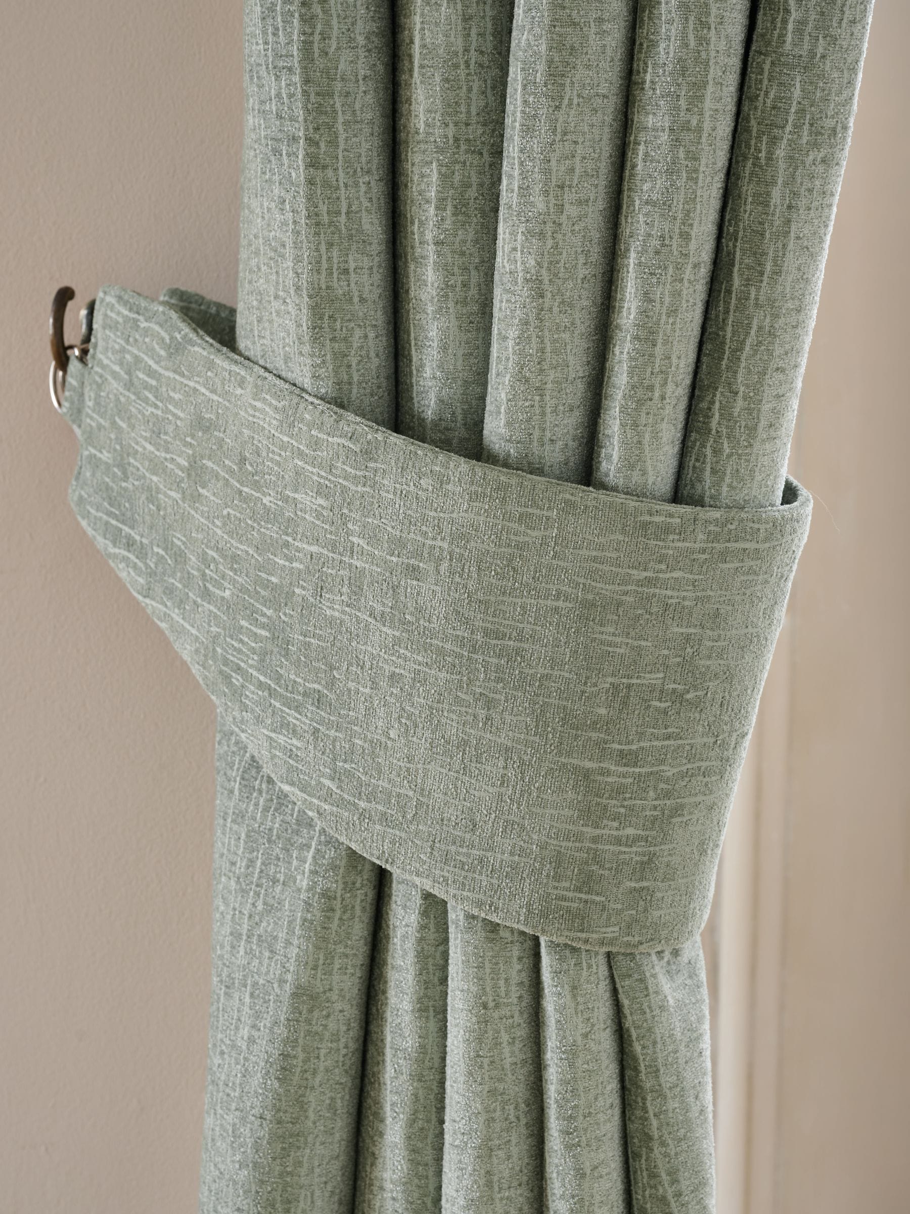 Set of 2 Heavyweight Chenille Curtain Tie Backs