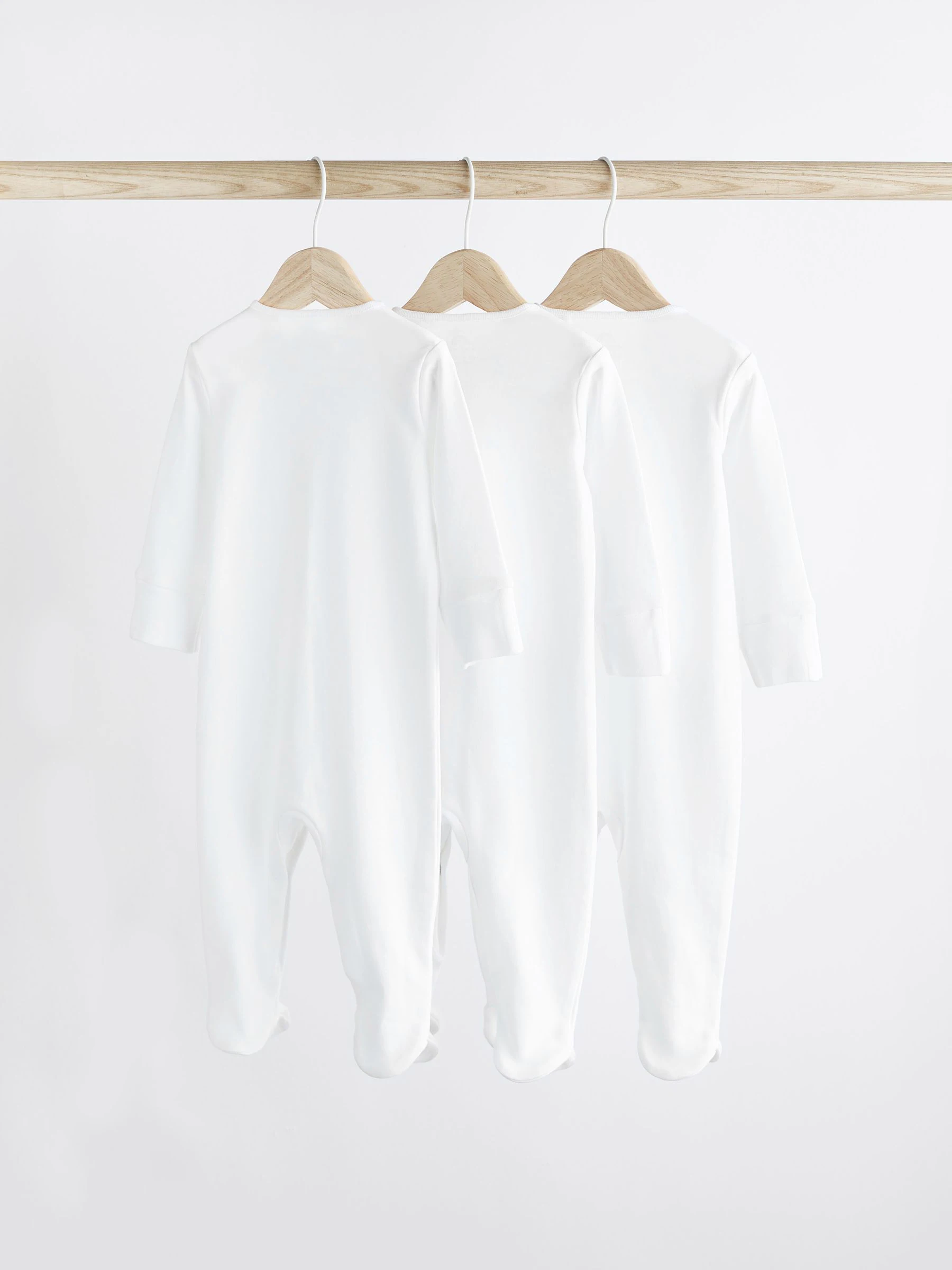 Wit - 100% katoenen babypyjama's (0-18mnd)