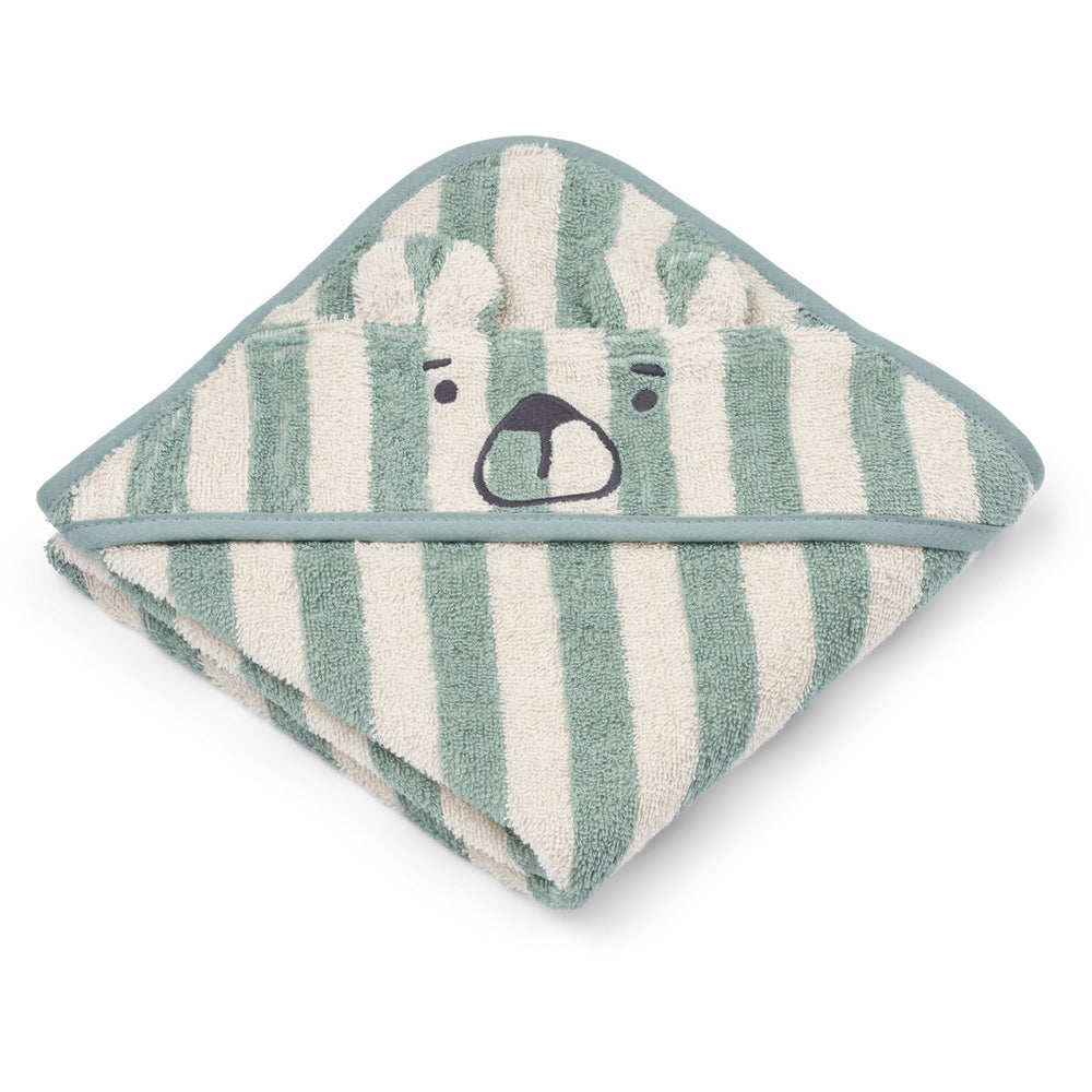 Køb LIEWOOD Peppermint / Creme De La Creme Albert Hooded Håndklæde