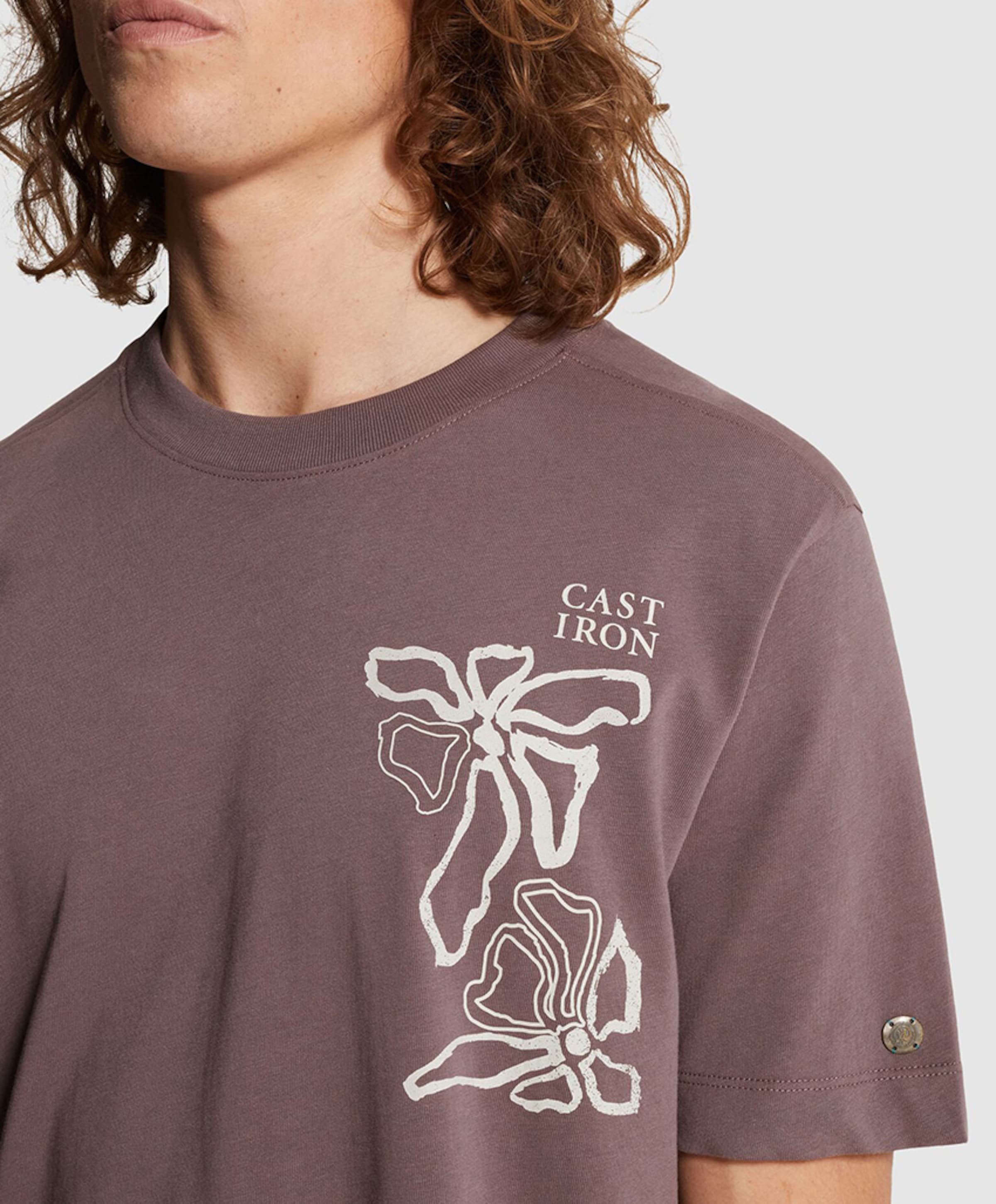 Cast Iron Heren T-shirt paars