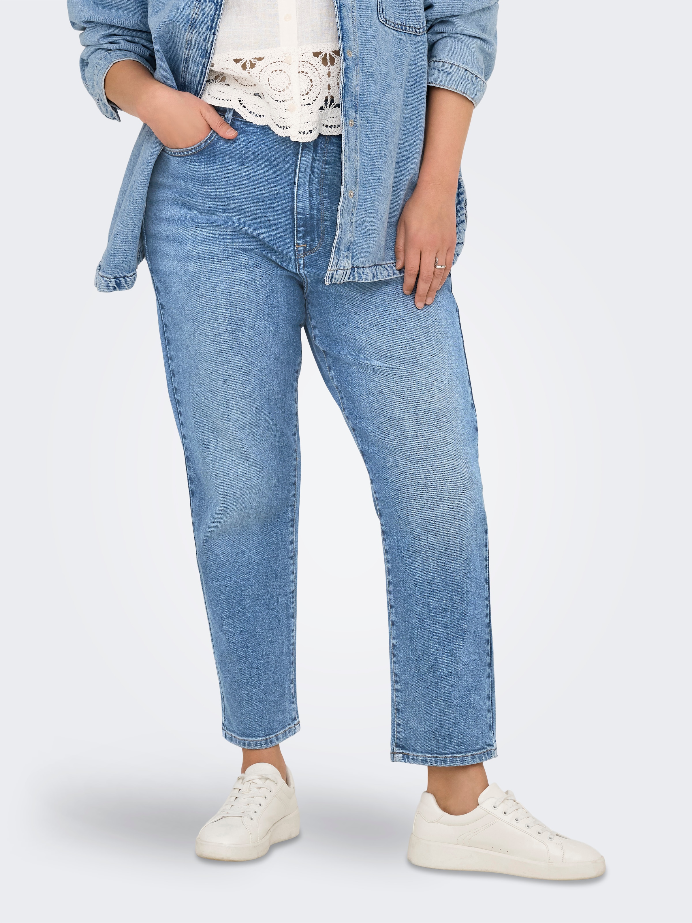 ONLY CARMAKOMA High-waist-Jeans »CAREMILY STRETCH HW ST AK DNM CRO005«
