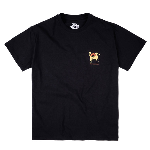 T-SHIRT CHEVAL SAUVAGE - NOIR