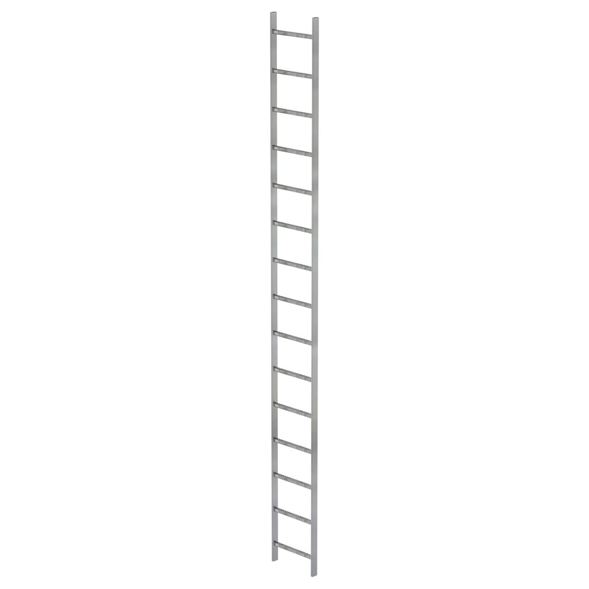 MUNK schachtladder, gegalvaniseerd staal, 400 mm breed, 15 sporten, 4,20 m lang