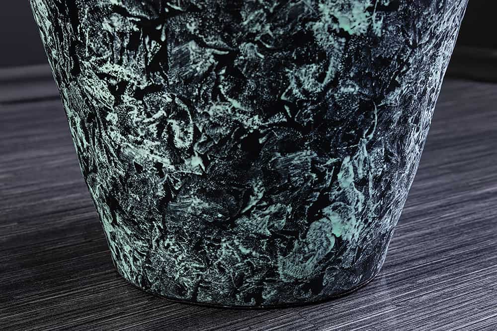 Handgefertigte Deko Vase ORIENT L 60cm gold Metall mit Patina Hammerschlag Design