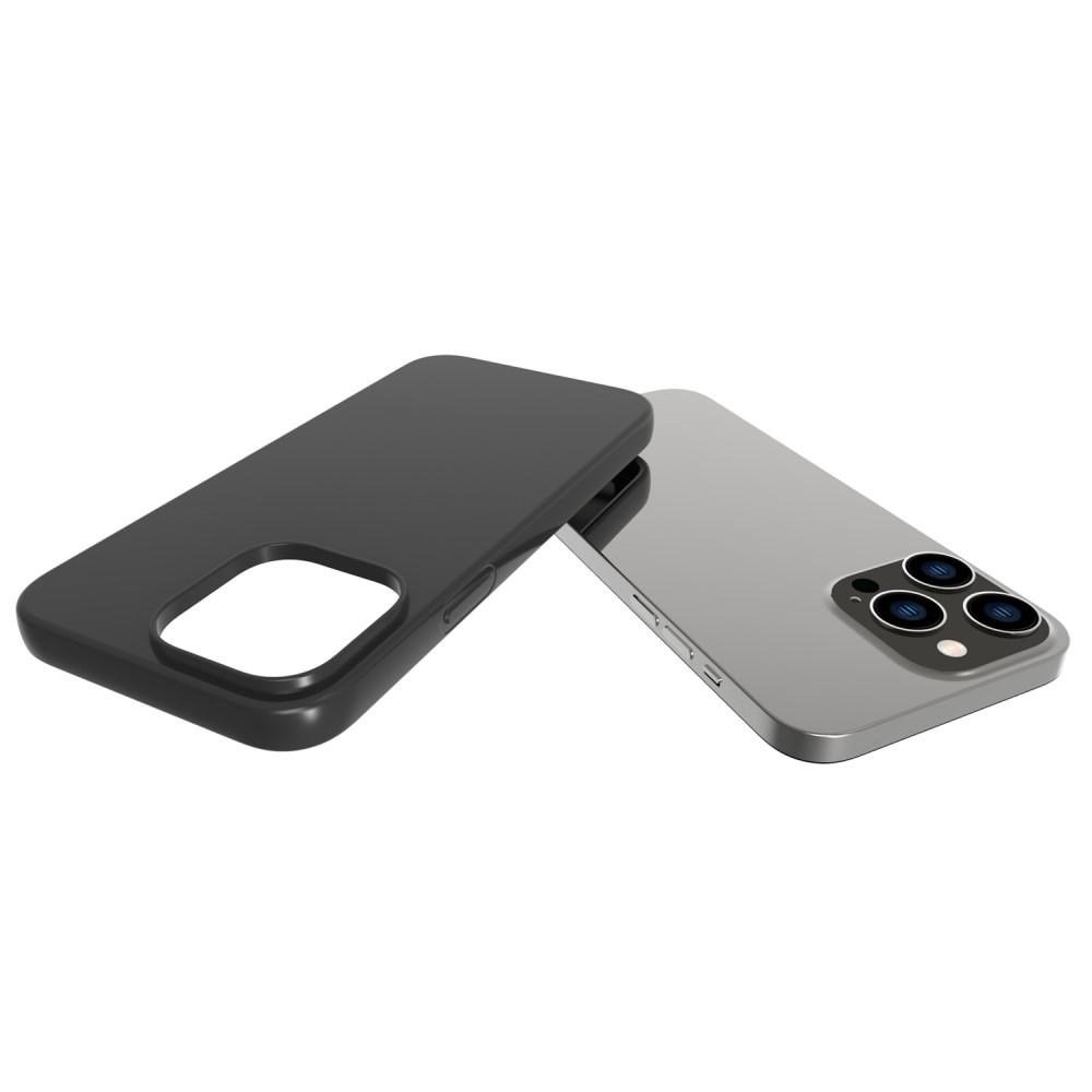 iPhone 14 Pro Max Gummi Case Hülle Matt - Schwarz