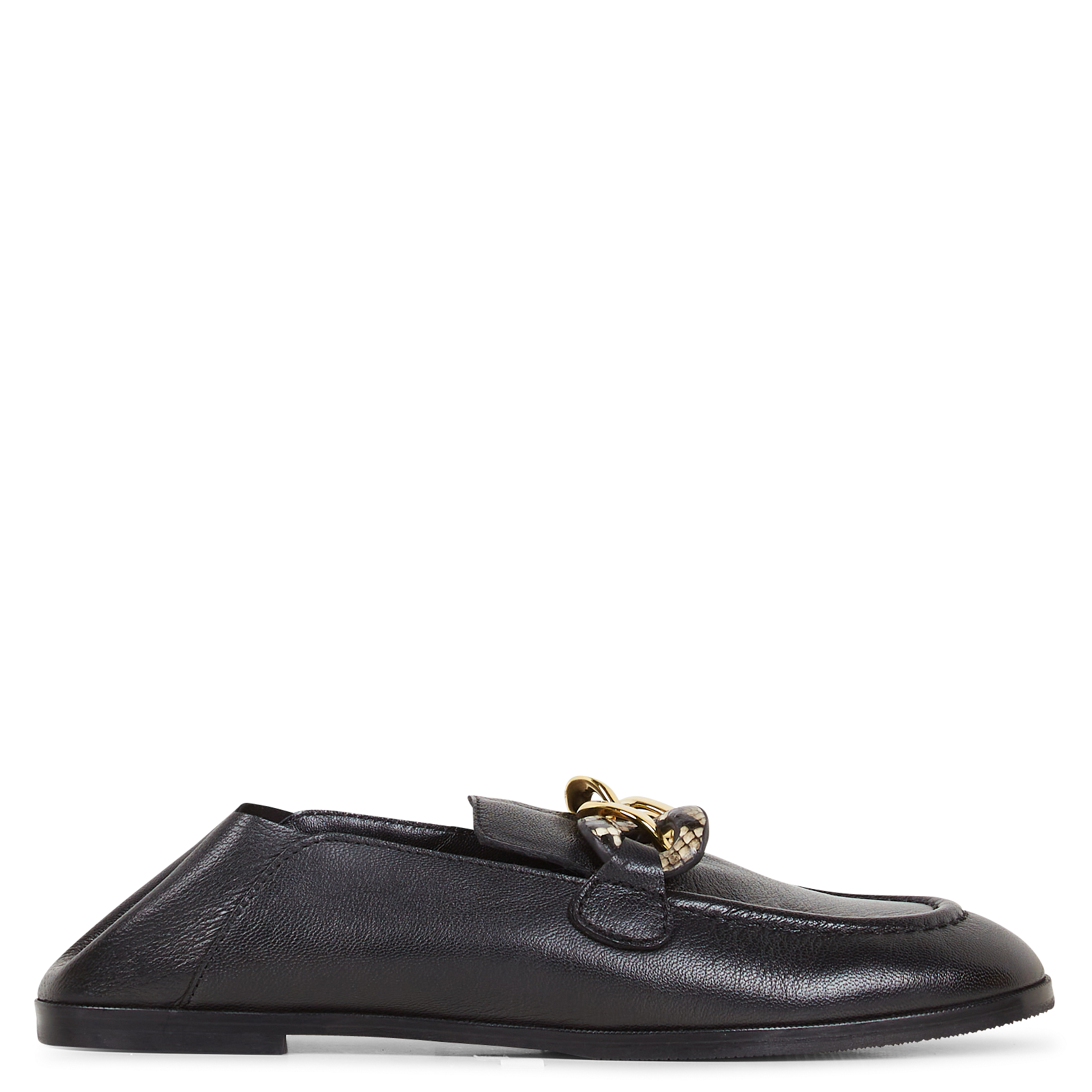 CHAIN LINE - Mocassins en cuir | Noir