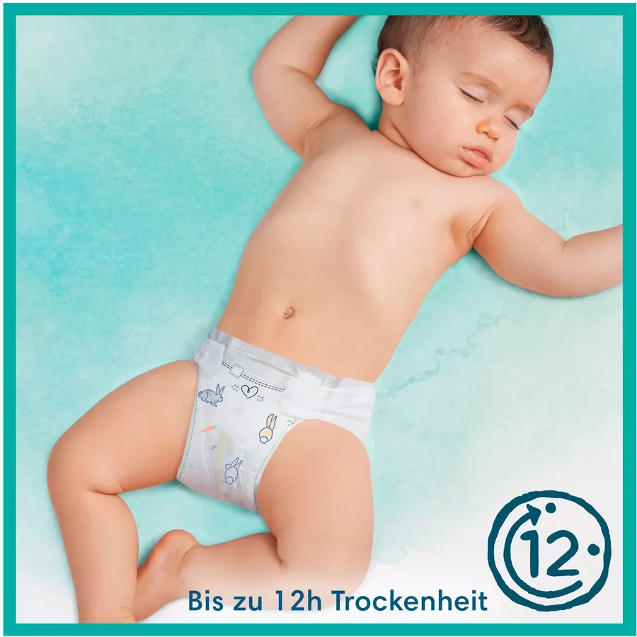 Pampers Windel-Set Harmonie Gr. 4, 9-14 kg (174 Windeln) und Feuchttücher Aqua 720 Tücher (15 x 48 Stk)