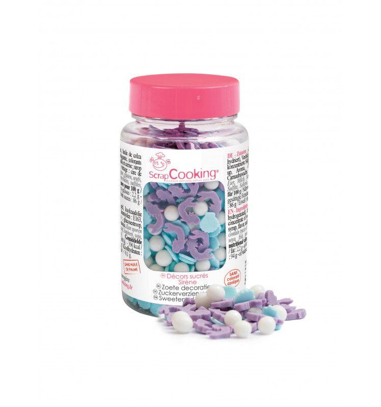 Décors sucrés en pot - Sirène - 55 g Scrapcooking