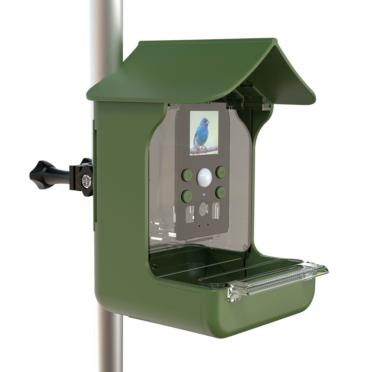 Vogelfutterhaus mit eingebauter Kamera
