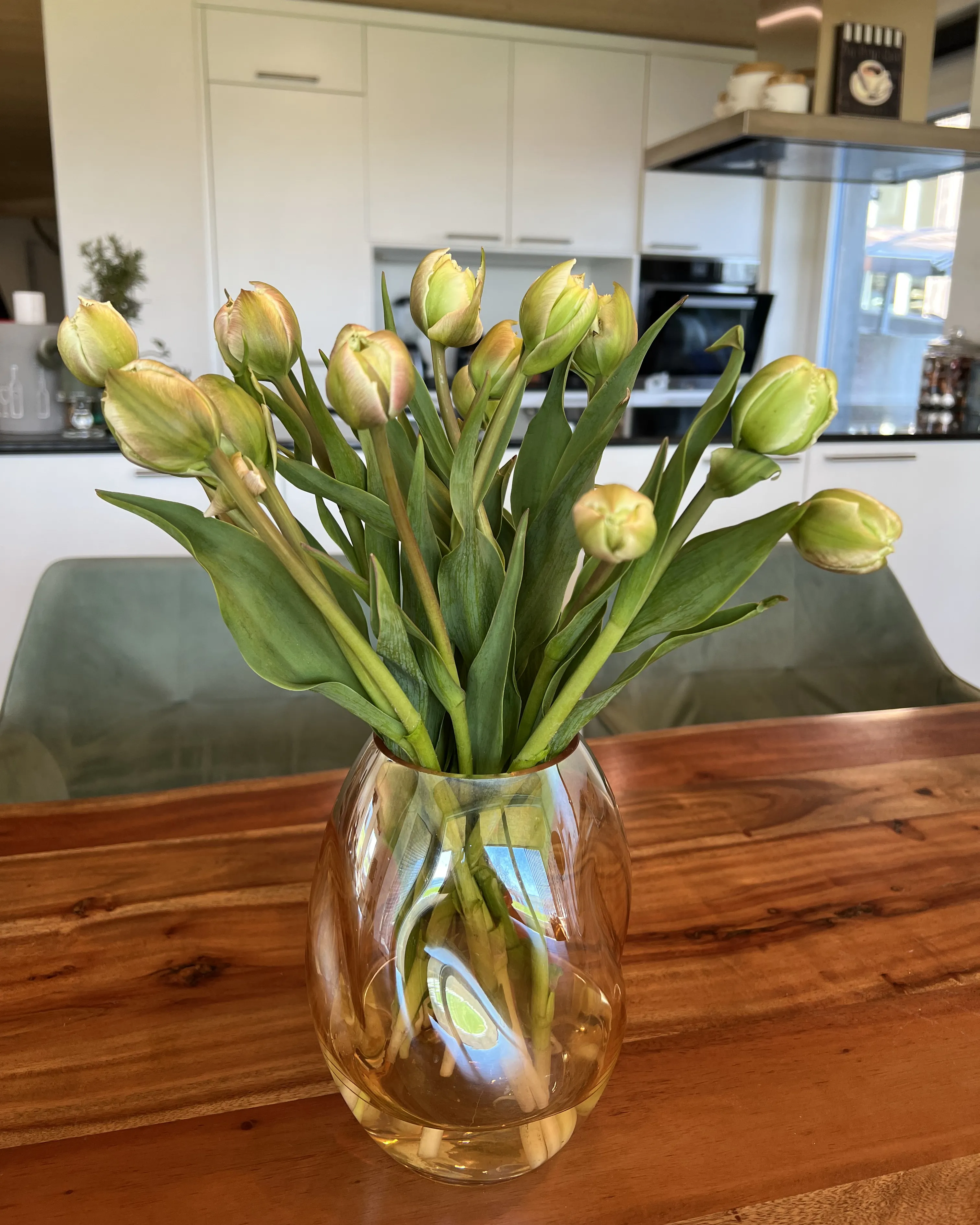Bloemenvaas GERAKINI Glas 20 cm Oranje