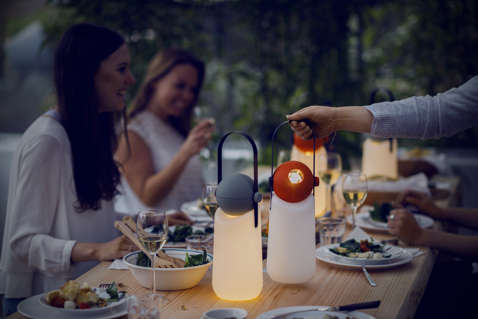 Tafellamp Guidelight oplaadbaar LED cement grey