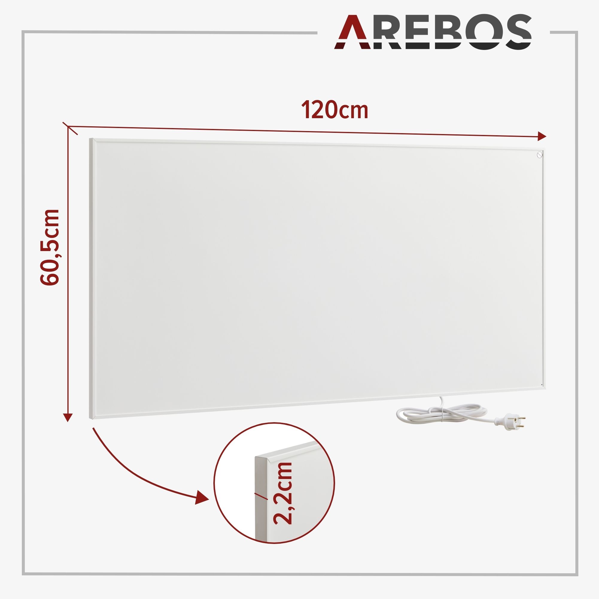 Infrarotheizung 700 W inkl. WIFI Thermostat
