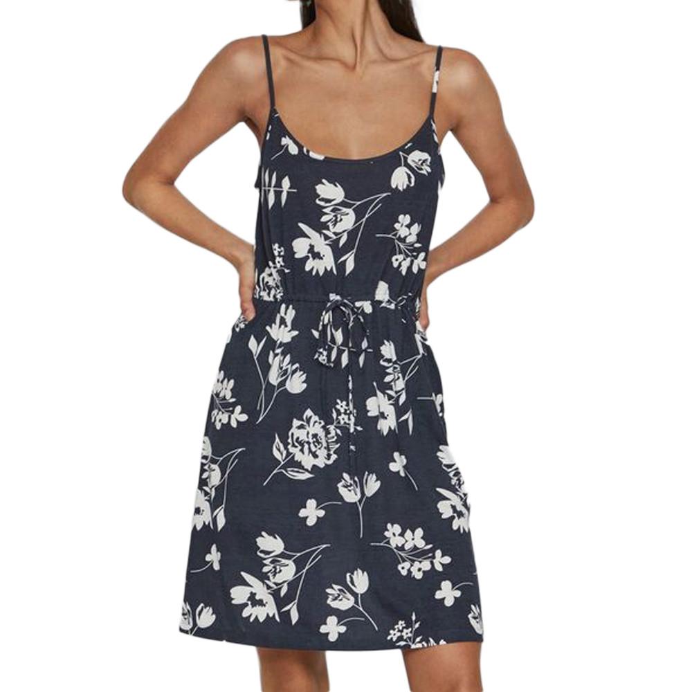Vila Robe Marine à fleurs Femme Vila Mooney