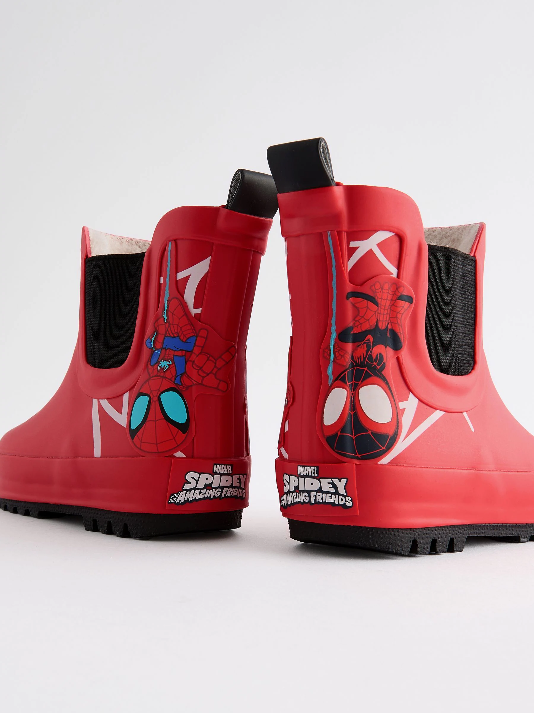 Rood - Spidey en Friends warm gevoerde enkellaarzen