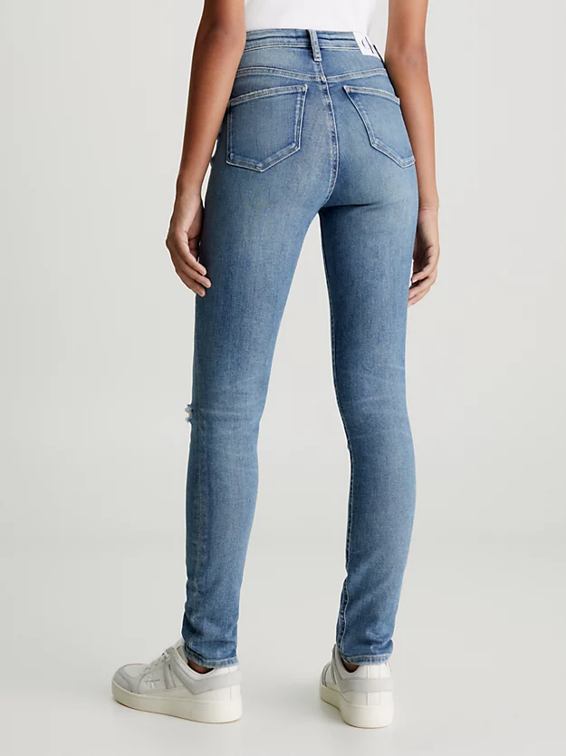 Calça jeans skinny de cintura alta