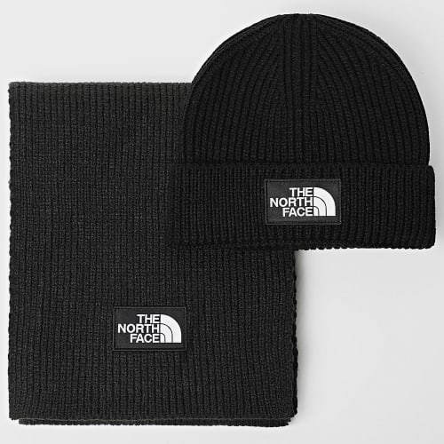 Lot Echarpe Et Bonnet Logo Box Noir