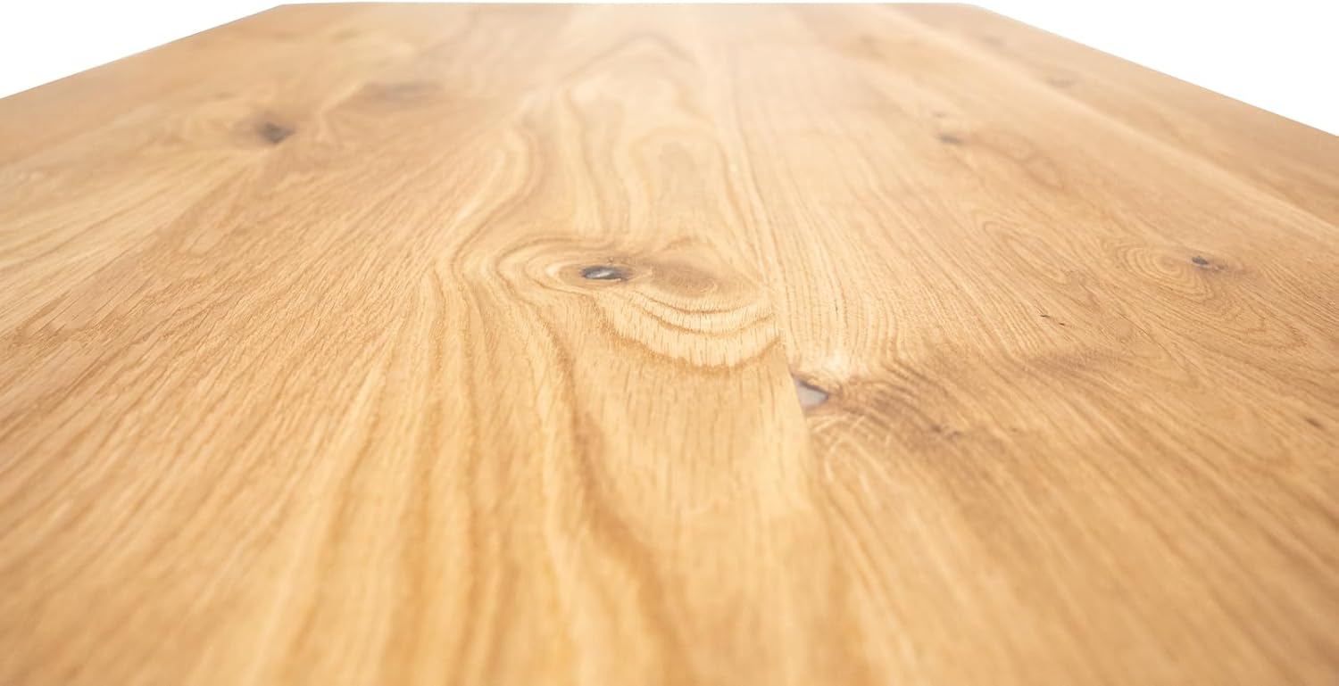 Tischplatte Schreibtischplatte Wildeiche Massivholz Schweizer Kante (160 x 60 cm)