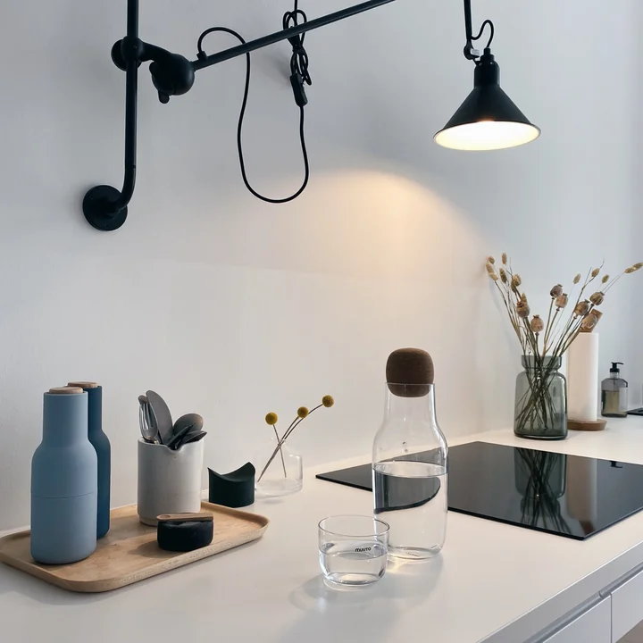 Muuto - Corky Trinkglas (4er-Set), low, grau