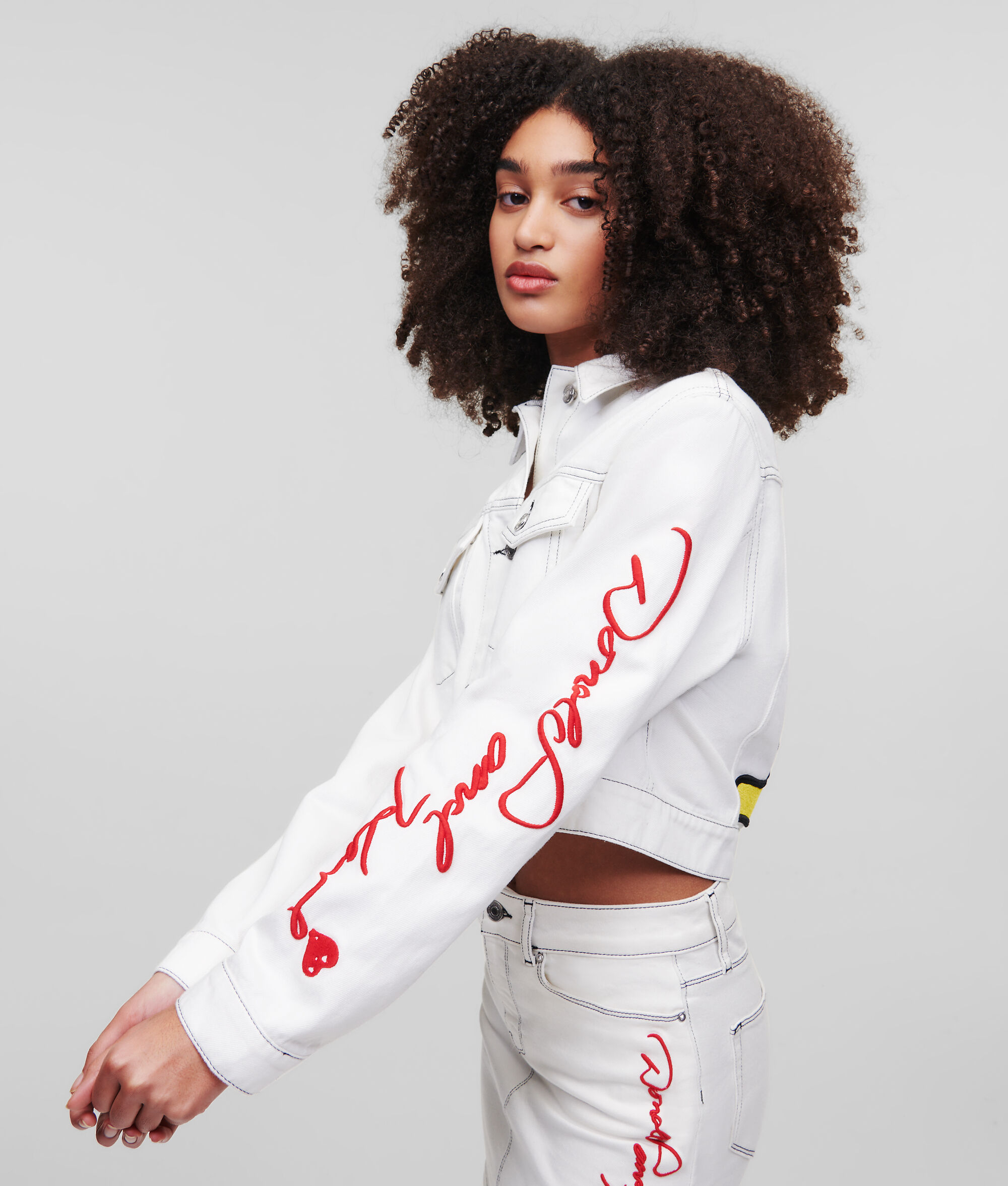 VESTE EN JEAN CROPPED DS x KARL LAGERFELD