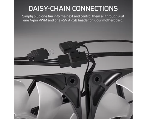 Corsair RS120 ARGB, 120mm ARGB Fan, Single Pack