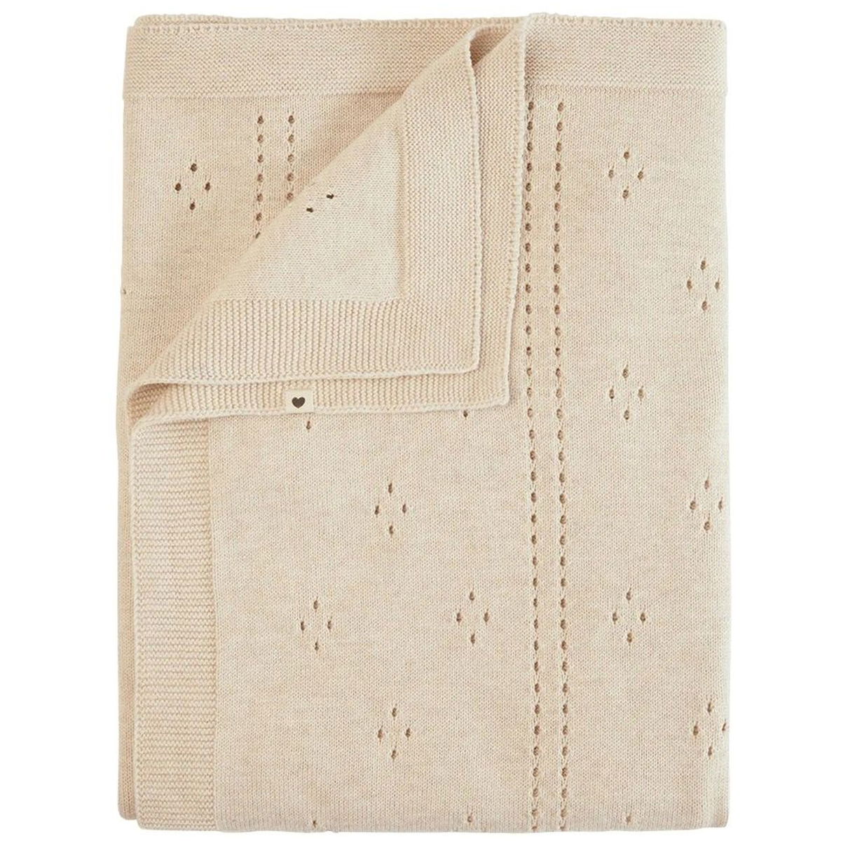 BIBSBIBS   Strickdecke Pointelle ivory