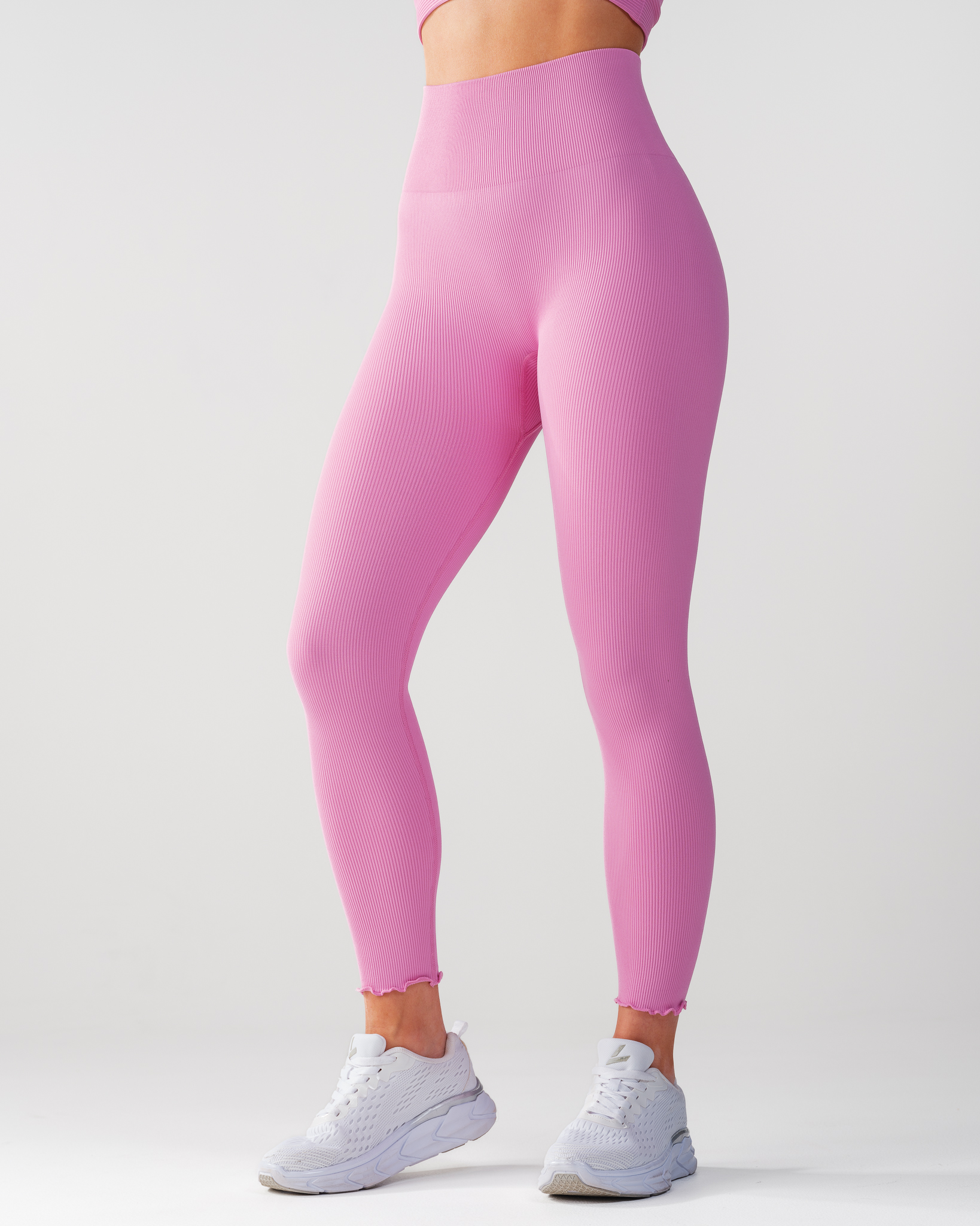 Bumpro Perfect Rib Frill Tights Pink