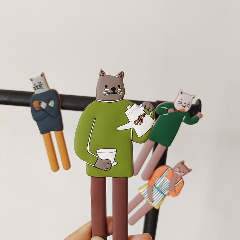 Choyce - Kat Cartoon Hars Koelkastmagneet met Haak (Diverse Ontwerpen)