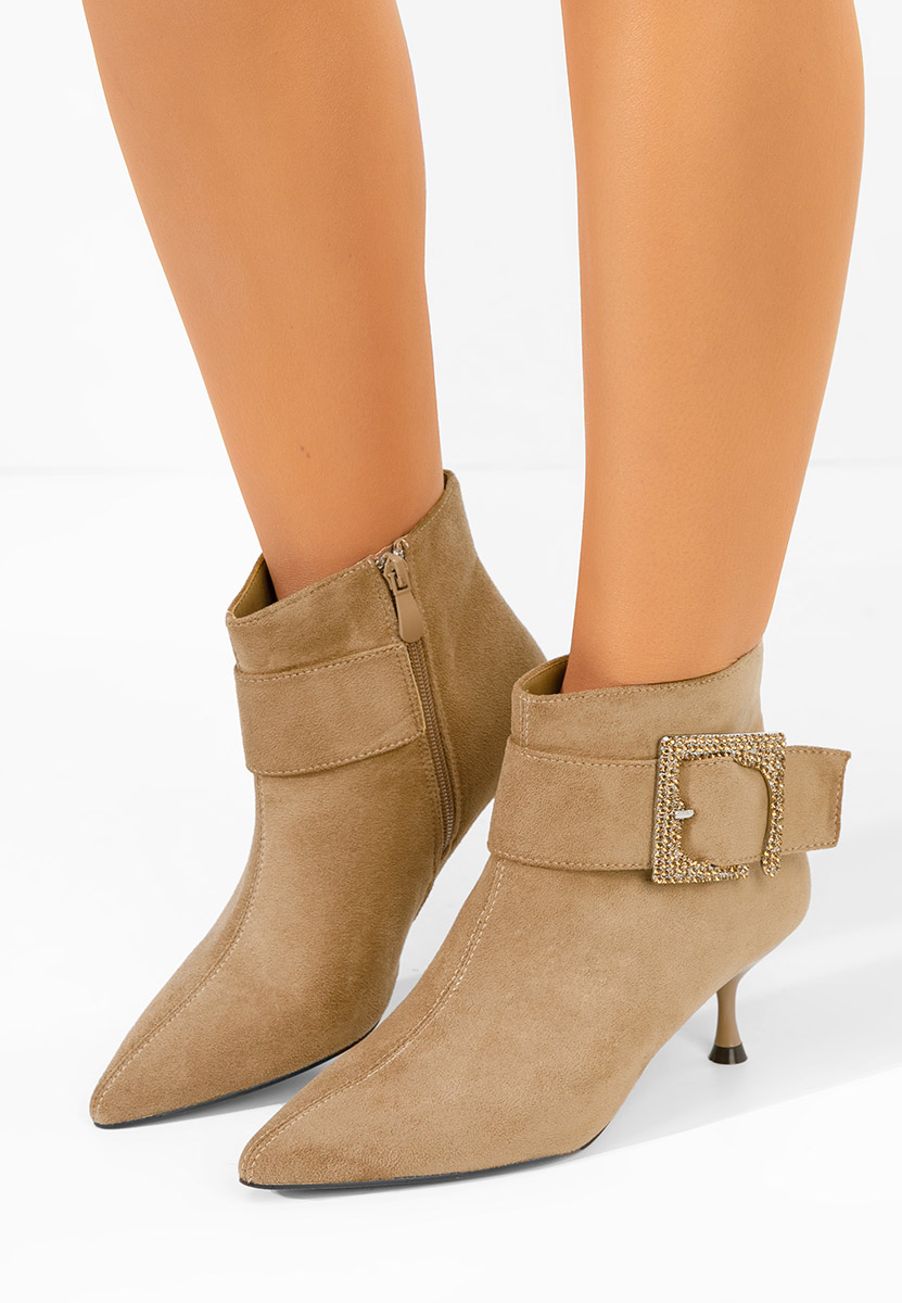 Bottines à talon fin kaki Karlene