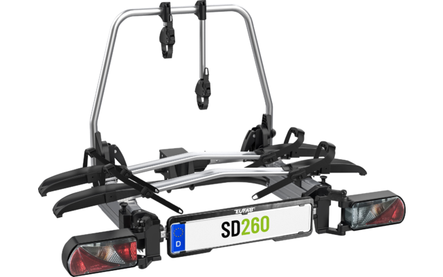 Eufab SD260 Kupplungs-Fahrradträger für Flügeltür Kastenwagen für 2 Fahrräder, E-Bike geeignet