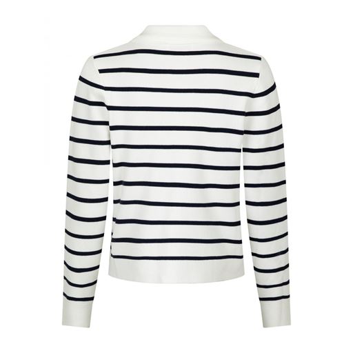 Neo Noir Tippi Knit Stripe Cardigan, White/Navy, 42