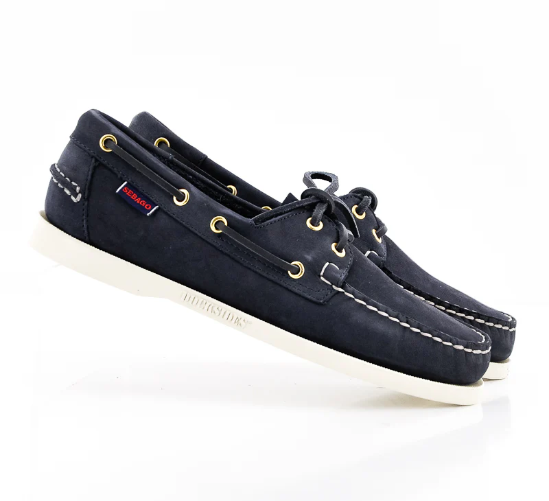 SEBAGO - DOCKSIDES NUBUCK BLEU