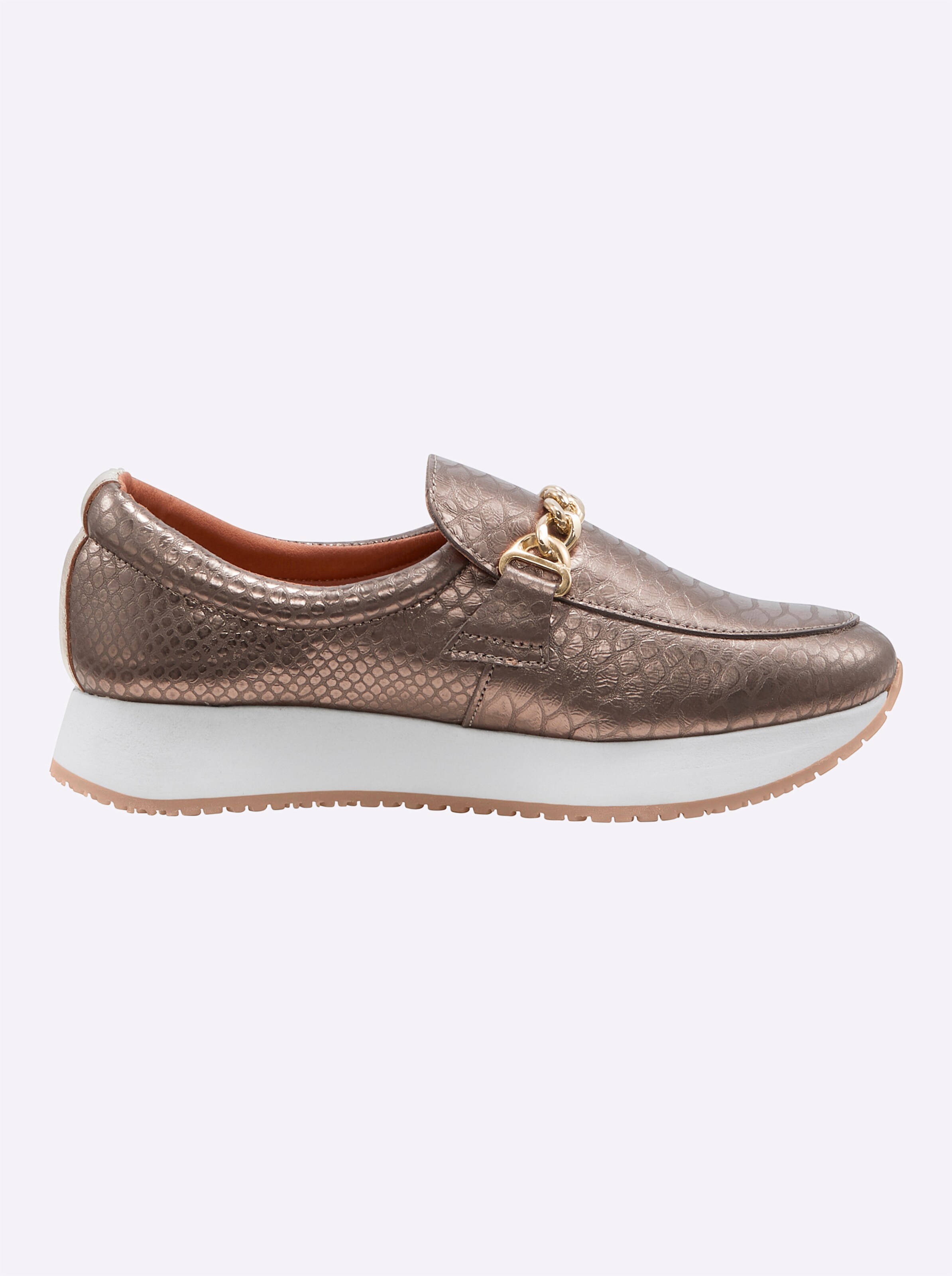 heine Slipper in khaki-metallic
