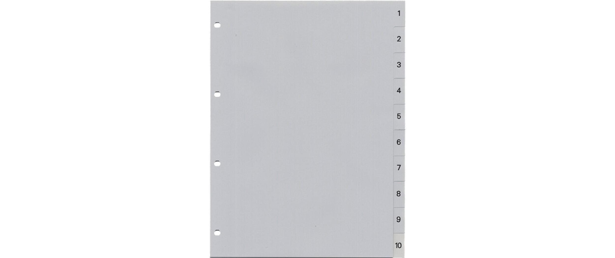 Register A4, PP 1-5, 25 StückZahlenregister mit Indexblatt