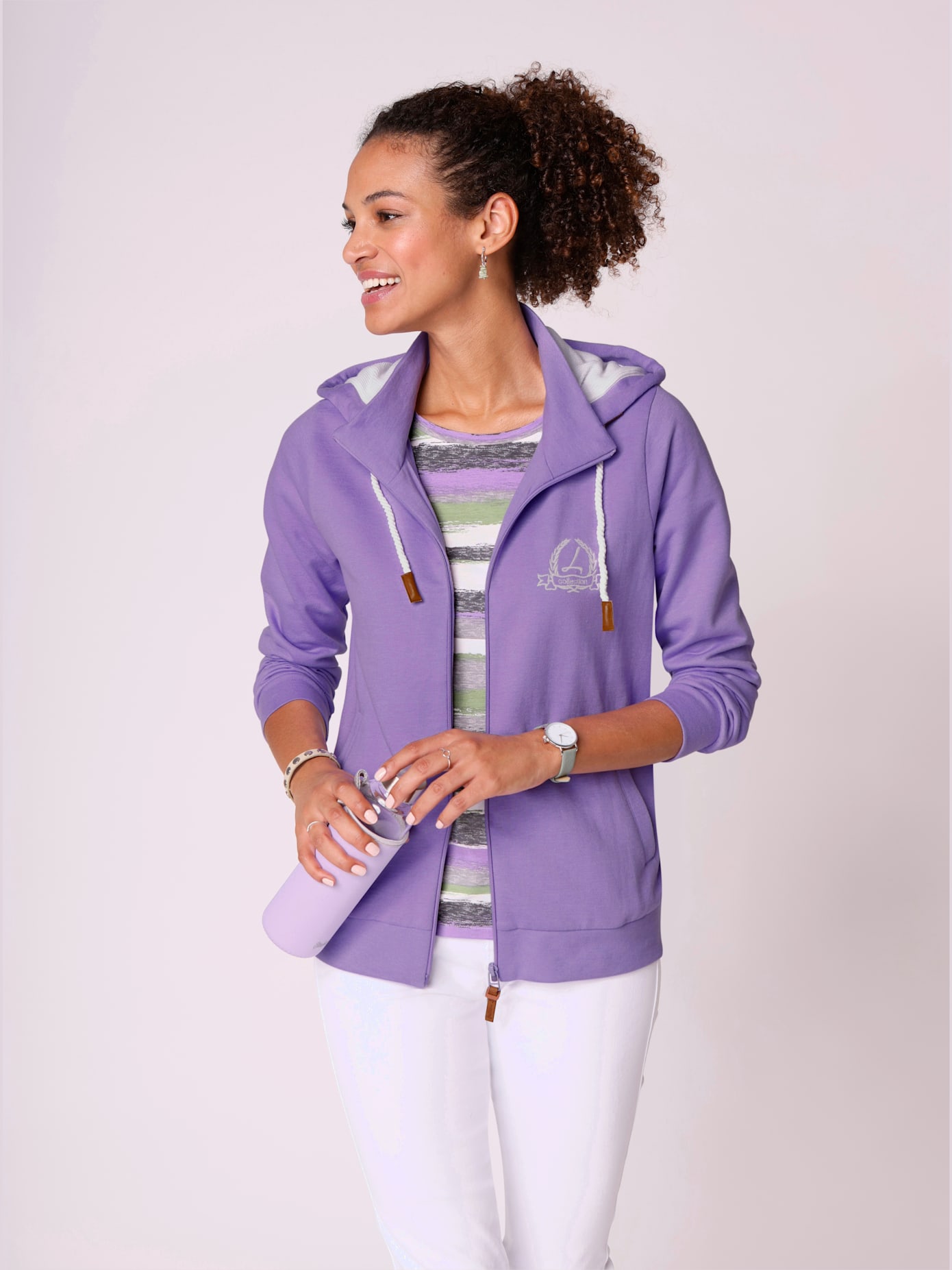 Veste sweat 55% coton