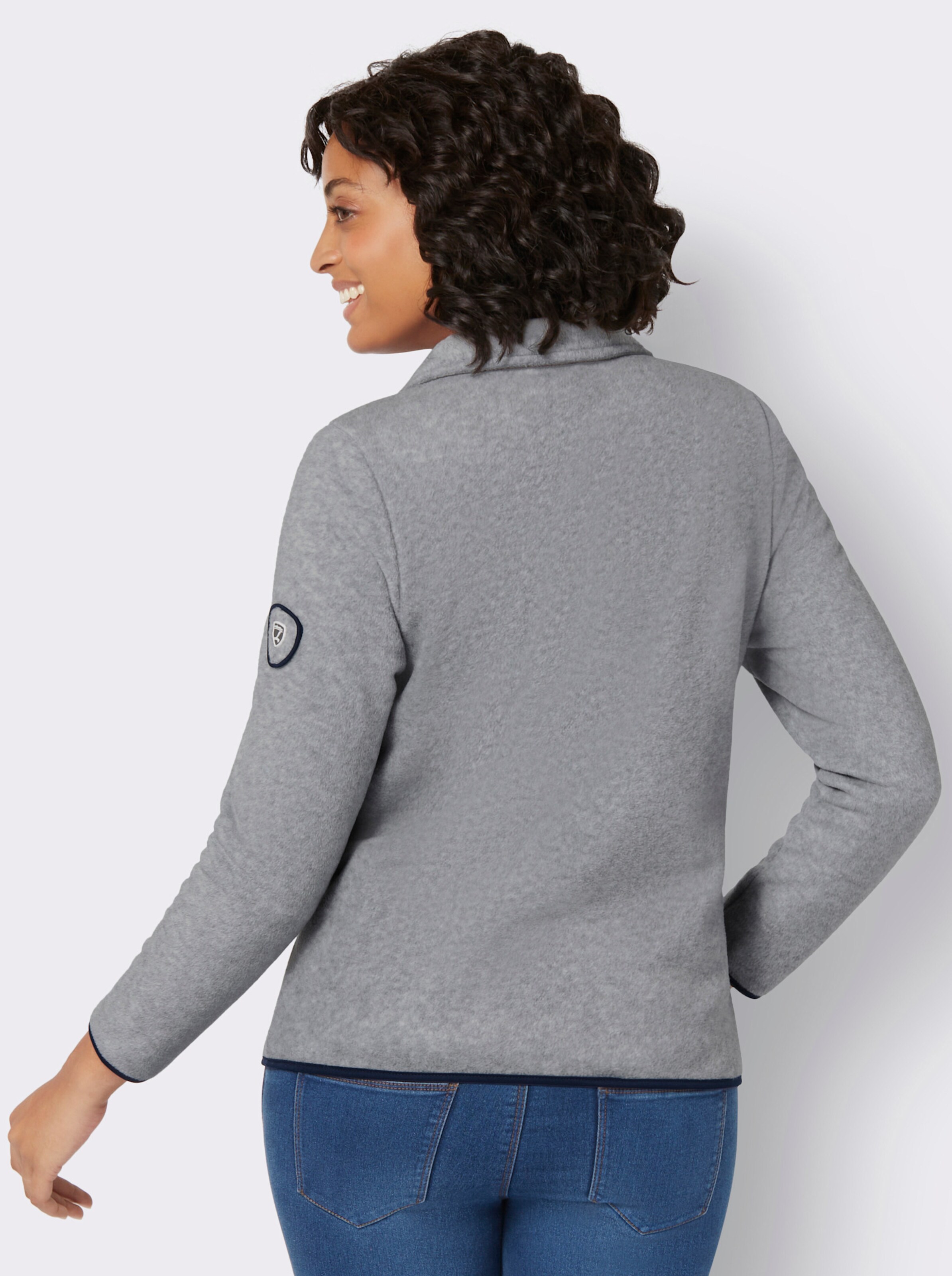 Fleecejacke mit Stickerei