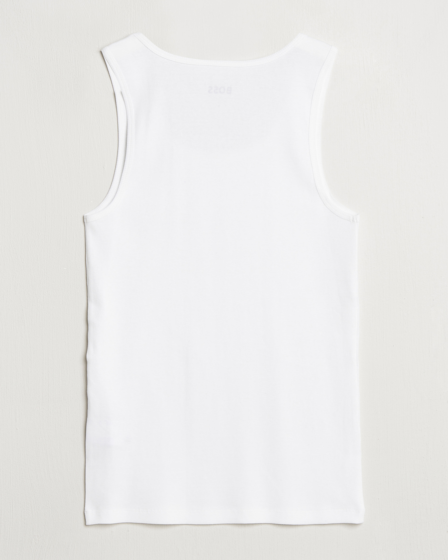 BOSS BLACK 3-Pack Ribbed Tank Top White