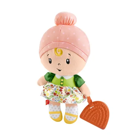 Fisher-Price Meine erste Schmusepuppe von Fisher-Price, mit Regenbogen-Beißring