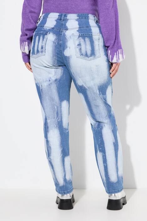 Boyfriend-Jeans, 5-Pocket, bleached, destroyed, bleached denim