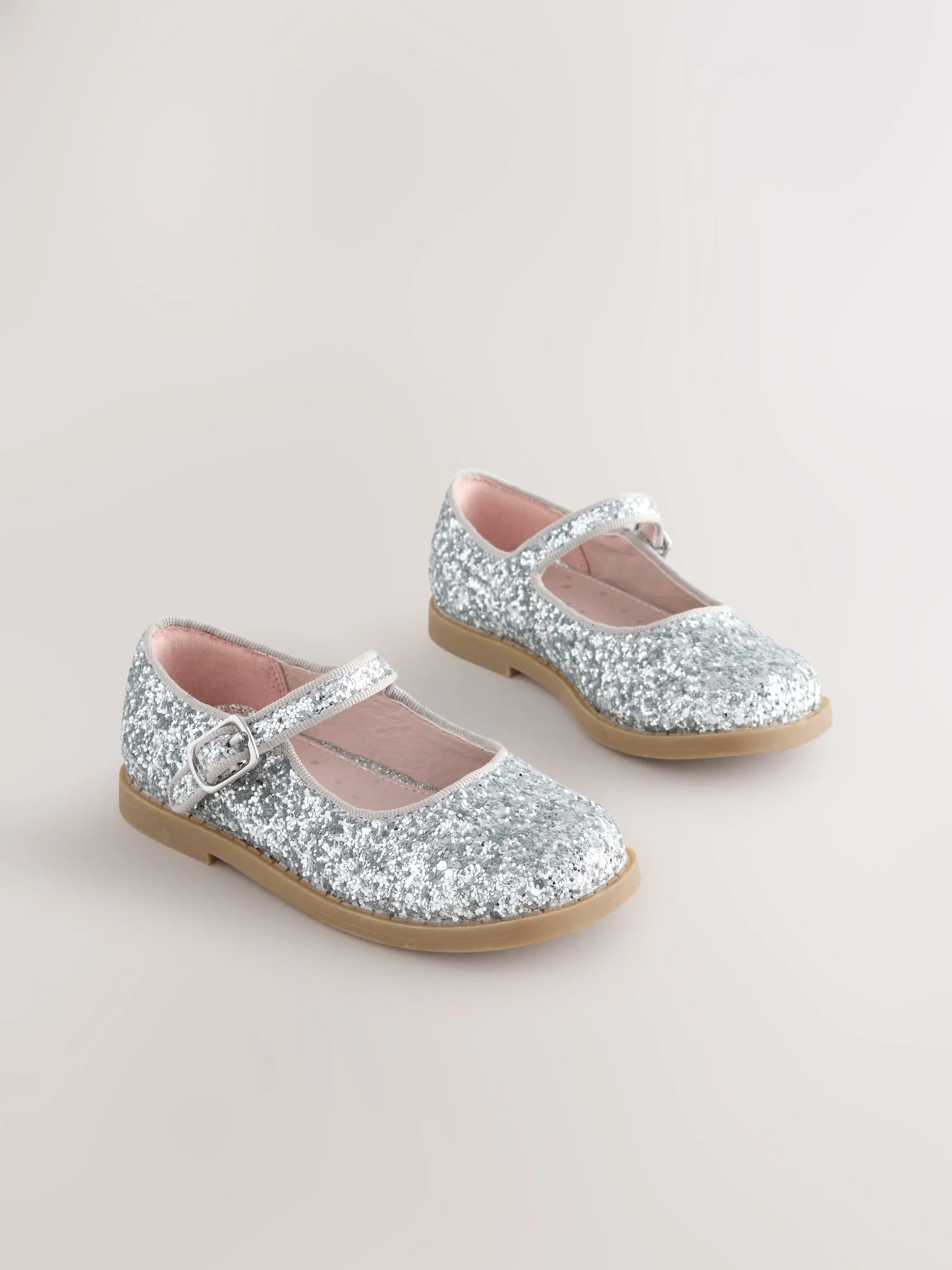 Zilverglitter - Mary Jane-schoenen