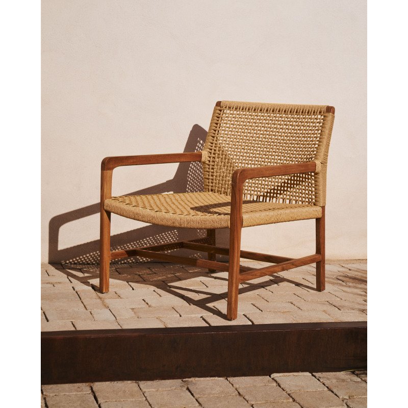 Fauteuil Sabolla - corde  - bois de teck massif