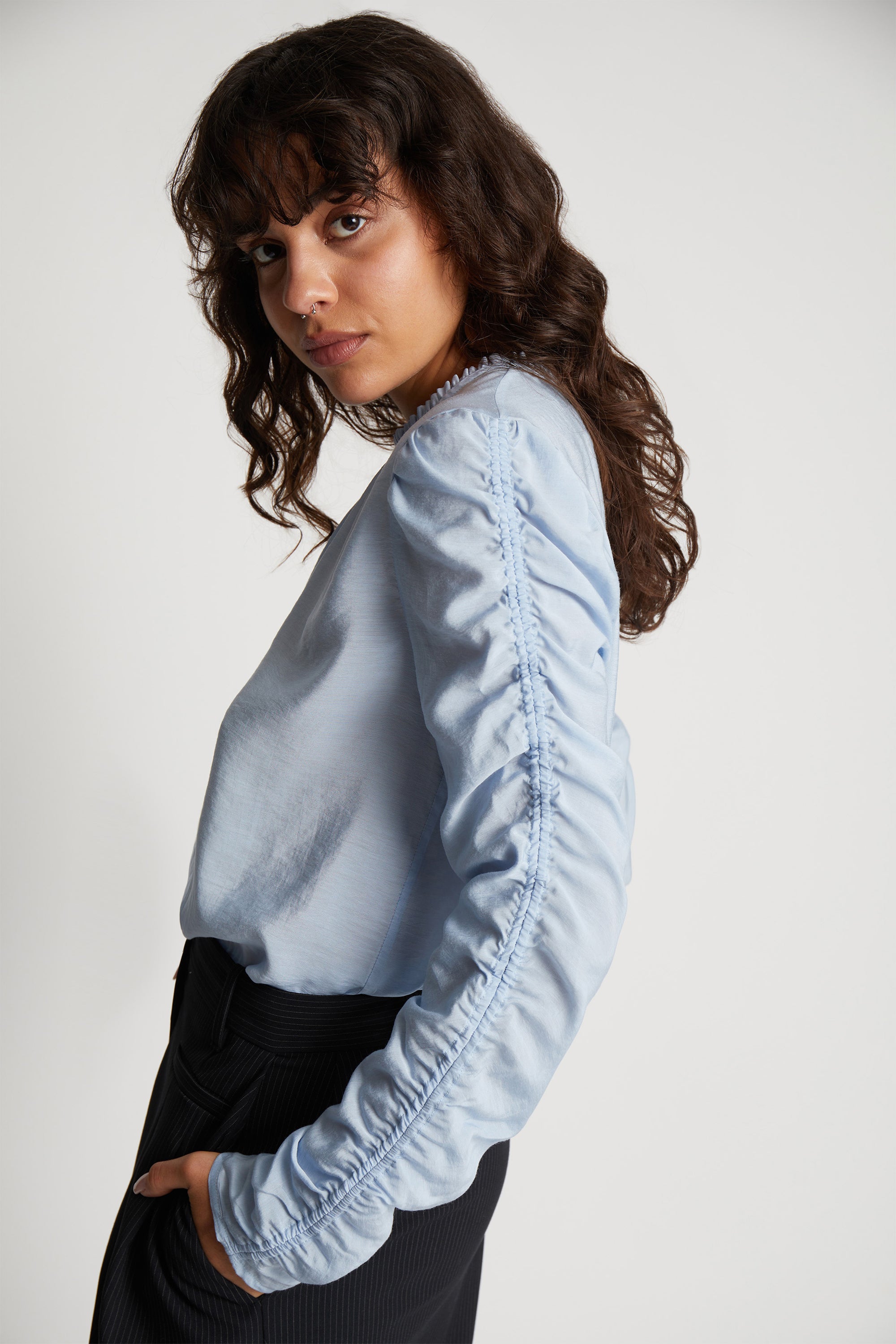 MUNTHE  Seima bluse - Light Blue