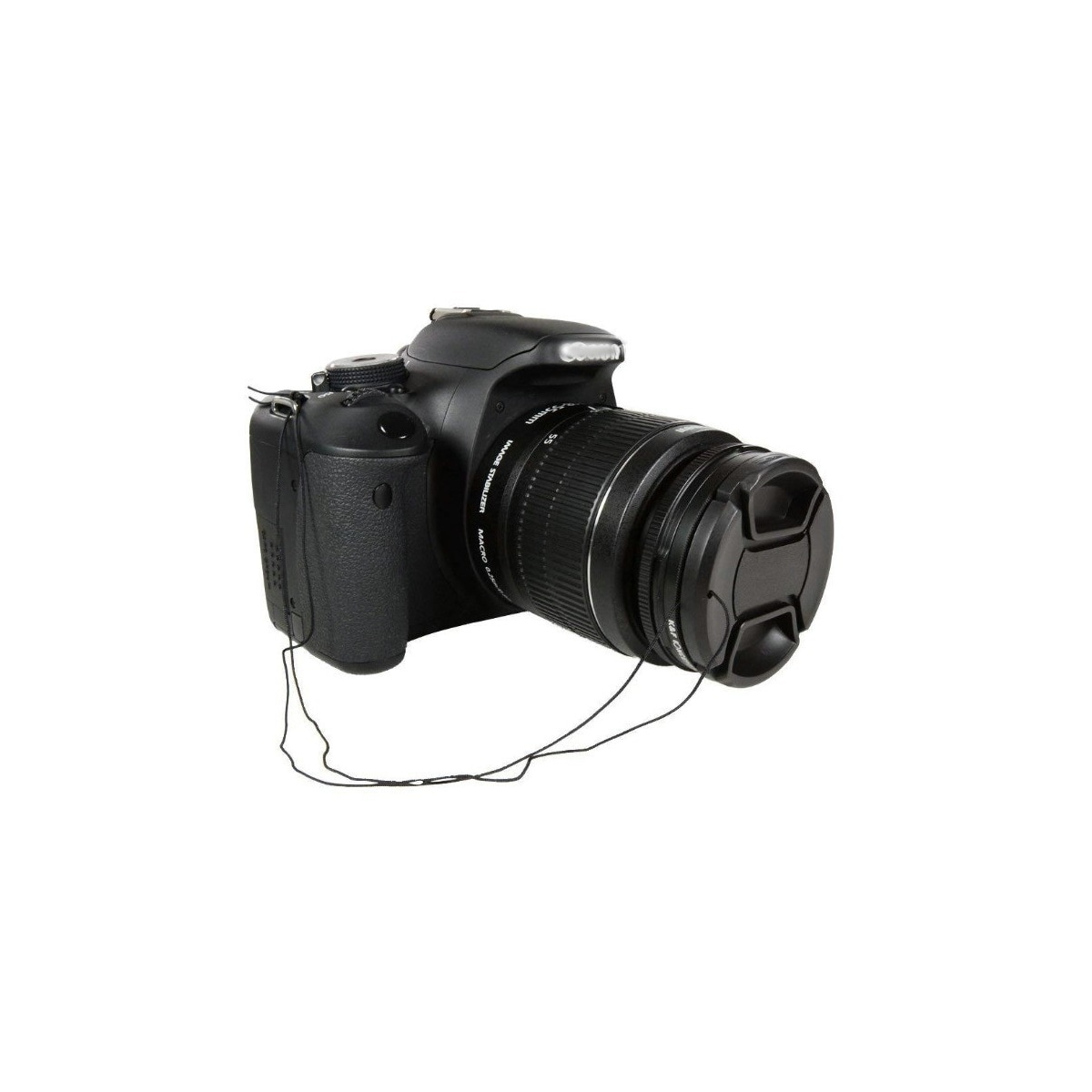 Universelt objektivdeksel med stropp for Canon Nikon Sony Pentax speilreflekskameraer 58 mm