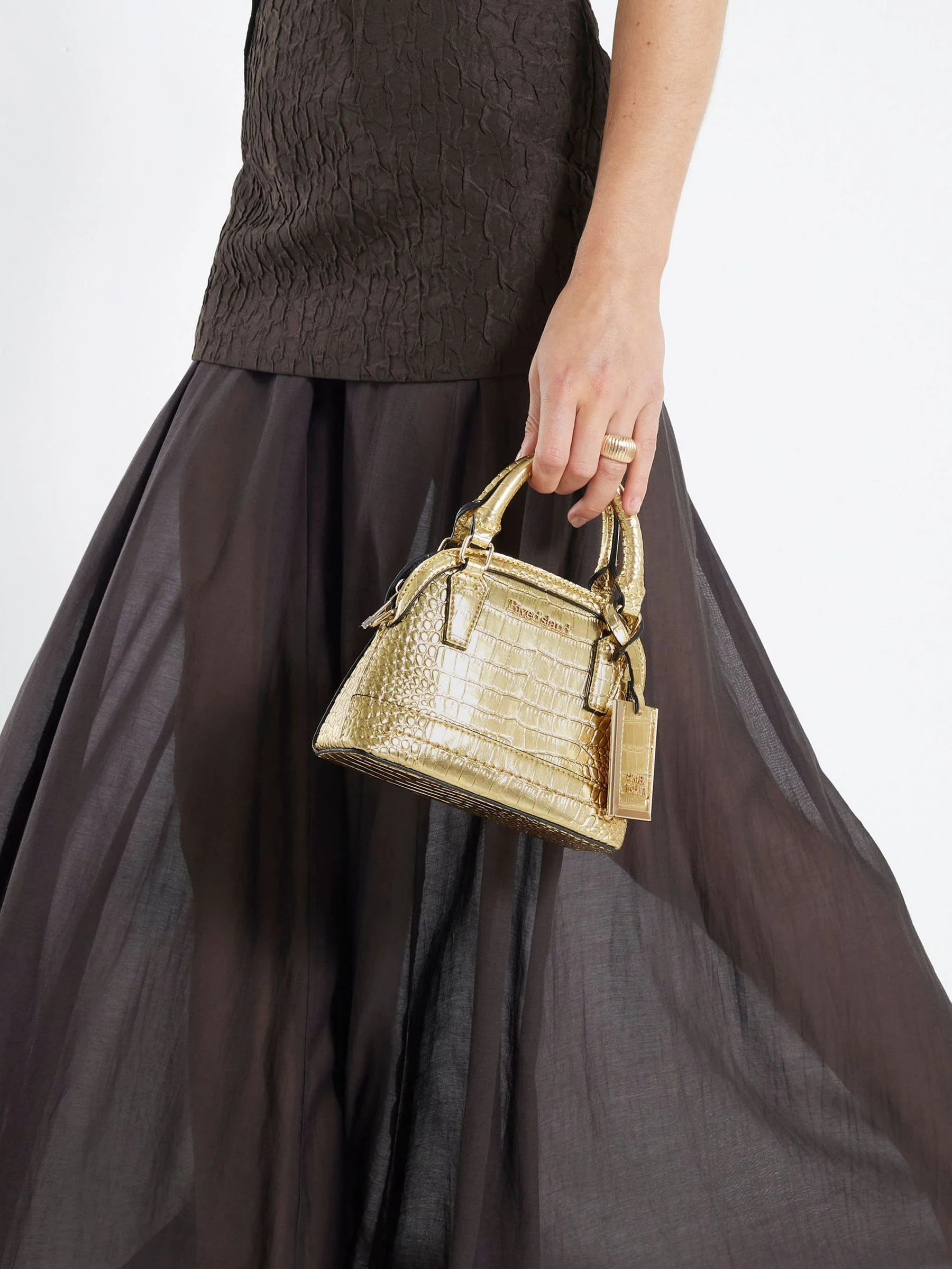 River Island Mini Croc Texture Cross Body Bag