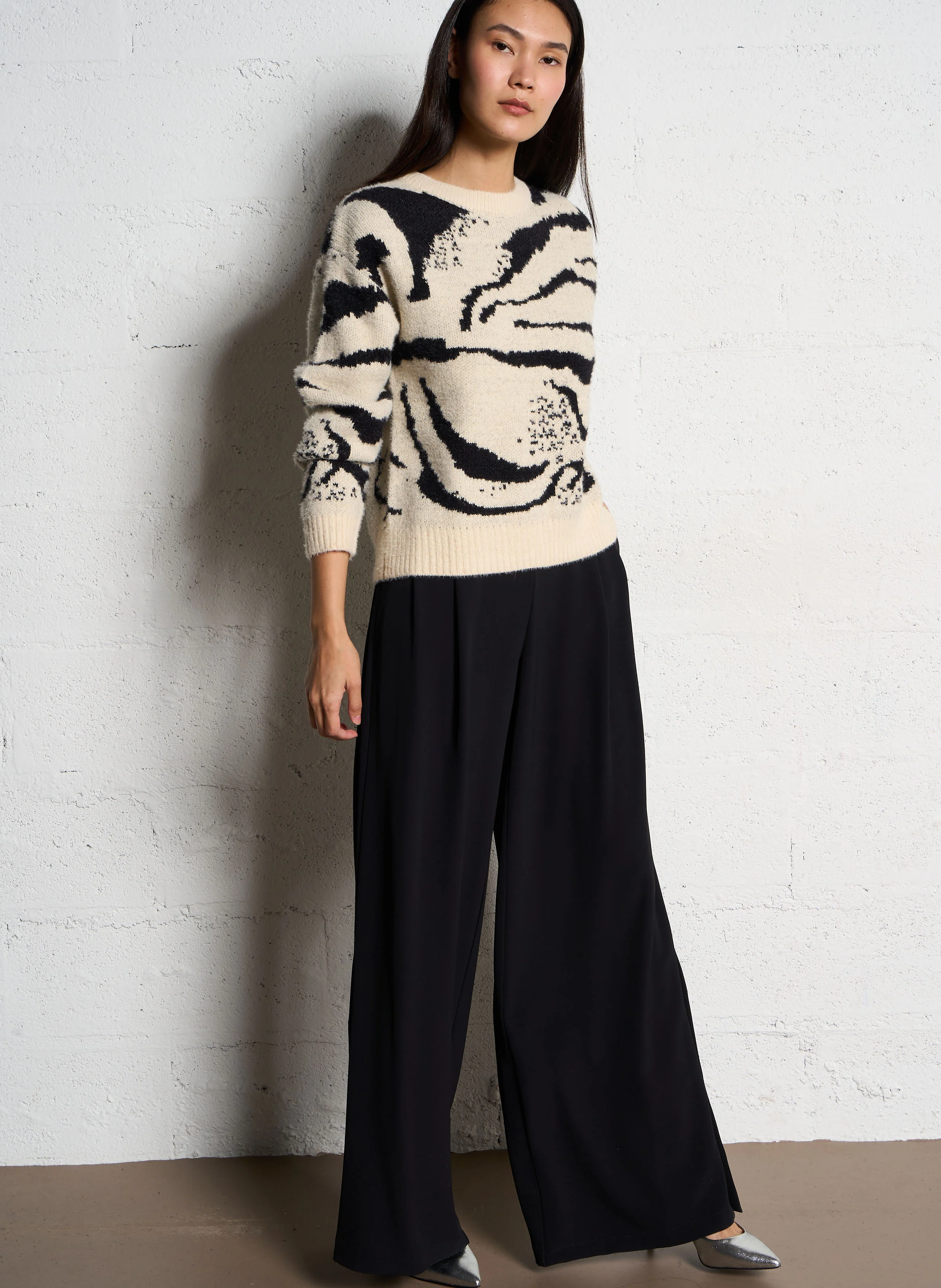 Pantalon large | Noir