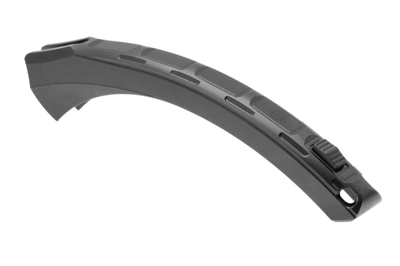 Rike Knife Lamella Bead Blasted Böhler M390, Dark Grey Titanium Handle, zakmes